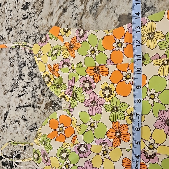 Zara Floral Mini Dress - Green, Orange, Purple - Picture 6 of 8